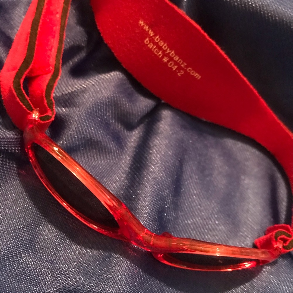 Red Baby Banz Sunglasses with Velcro closure - Picture 3 of 7